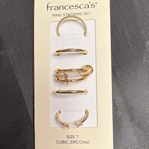 Francesca's Collections Gold and Silver Ring Set
